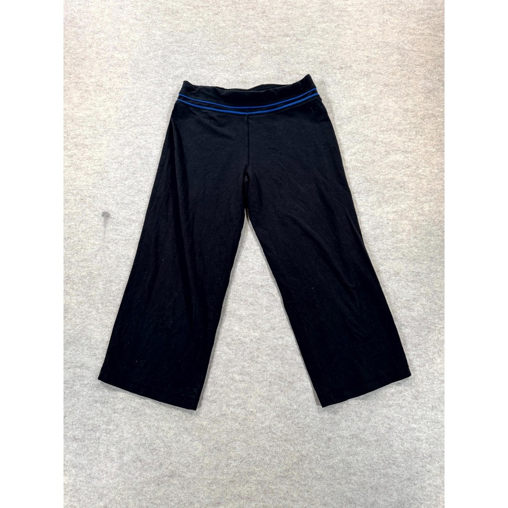 Danskin Now Capri Pants Women Small (4/6) Black Cotton Stretch Straight Leg Yoga